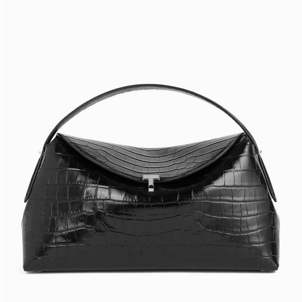 FINAL CALL- Toteme T-lock croc embossed top handle bag with strap - Picture 11 of 13